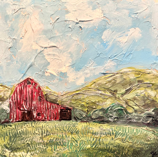 Red Barn With Texture