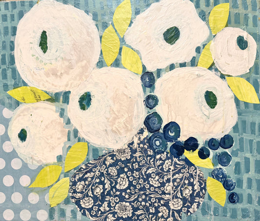 Patterned Floral in Blues